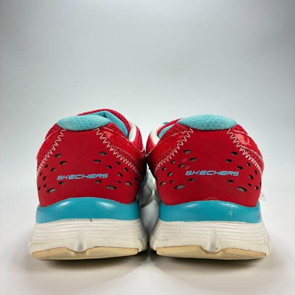Skechers Sport Red Turquoise Lightweight Athletic Running Shoes Women's Size 7 - Picture 5 of 10